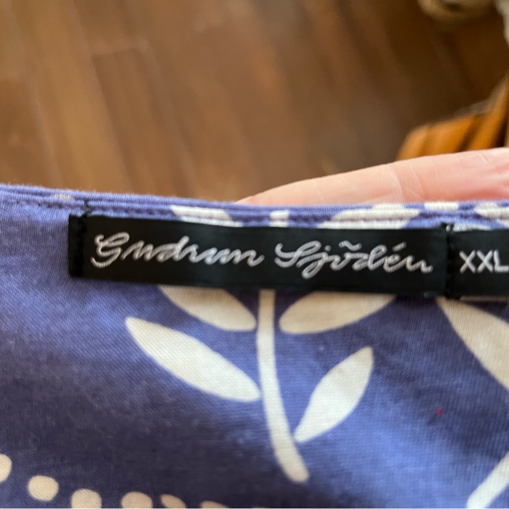 Gudrun Sjoden Blue and White Midi Dress - Picture 2 of 5